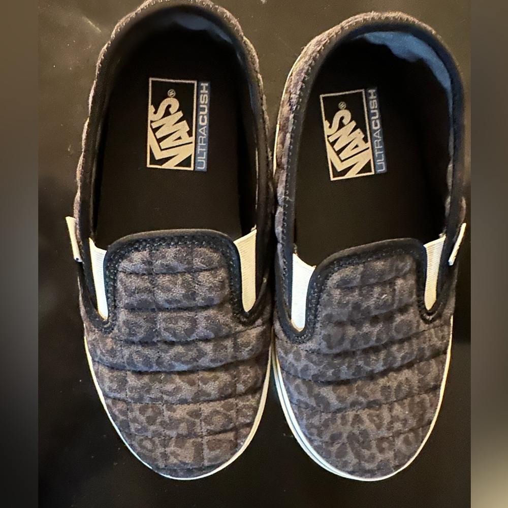 Vans Slipper Asphalt Marshmallow Leopard Print Unisex Shoe Size 5 Men / 7 Women